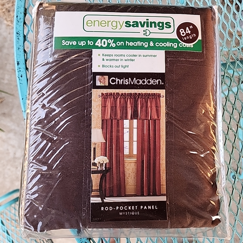 Chris Madden Mystique Rod-pocket Panel Brown 54" X 84"
